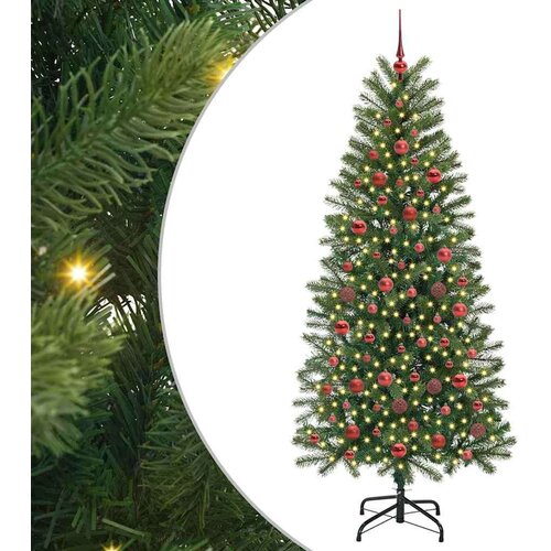 VidaXL Umjetno božićno drvce s stalakom Zelena 180 cm PE i PVC Slike