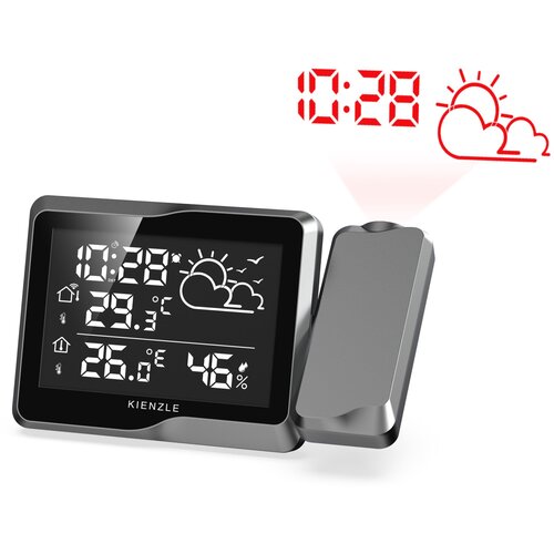 KIENZLE Funk DCF Wetterstation mit Wand-Projektion Slike