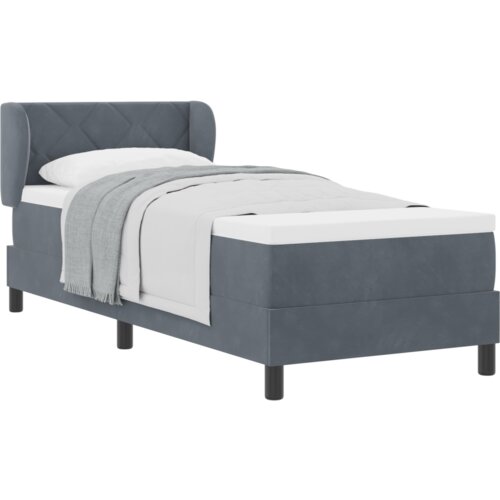 Box Spring krevet s madracem tamnosive boje 80x200 cm od bar&amp;scaron;una Slike