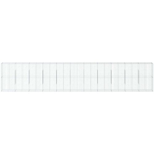 VidaXL Gabionska ko&amp;scaron;ara s poklopcem 1100x50x200 cm pocinčano željezo Slike