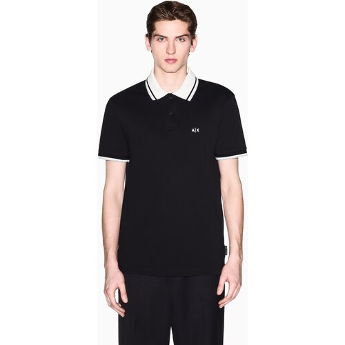 EAX Polo majice kratki rokavi XM002350AF10366 Črna Slike