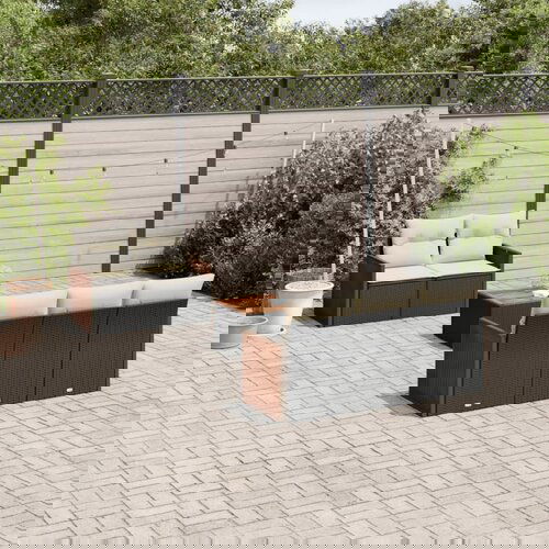 vidaXL 6-dijelni set vrtnih sofa s jastucima crni od poliratana Cijene