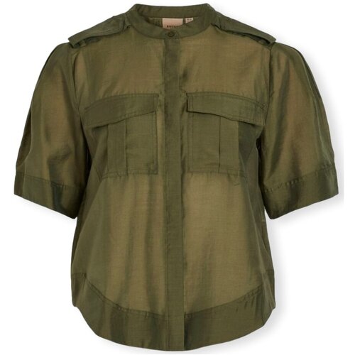 Vila Alinine Shirt 2/4 - Ivy Green Zelena Slike