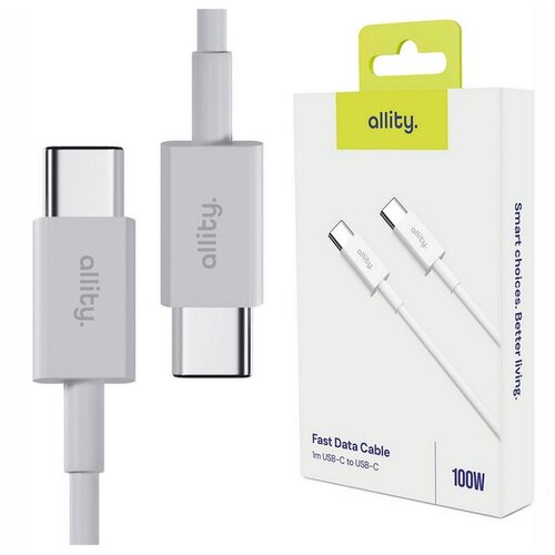 ALLITY kabel AUC-03 USB-C -USB-C 2,0 m 100W BIJELI Slike