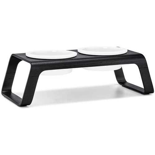 MiaCara Set posuda s postoljem za pse Desco Ash Black Stained M – Cijene