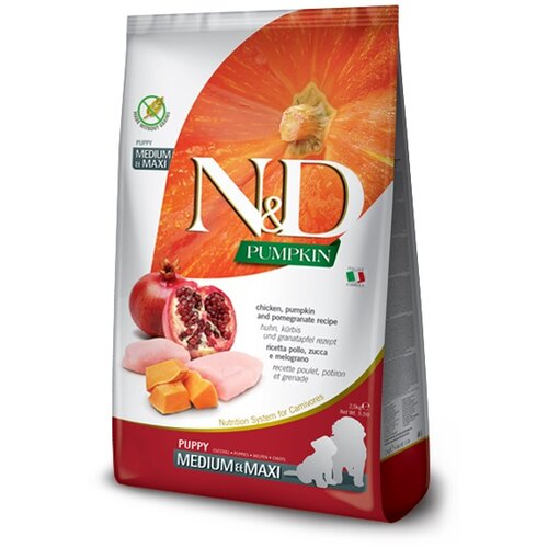 N&amp;amp;d Hrana za pse Pumpkin Puppy Medium&amp;amp;Maxi Chicken, Pumpkin&amp;amp;Pomegranate, 12kg Slike
