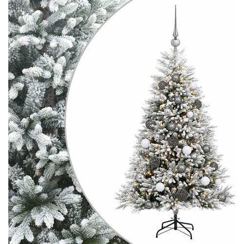  Umjetno božićno drvce s kuglicama 150 cm 150 LED lampica Slike