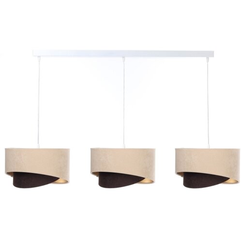  Luster na sajli GALAXY 3xE27/60W/230V bež/smeđa/zlatna Slike