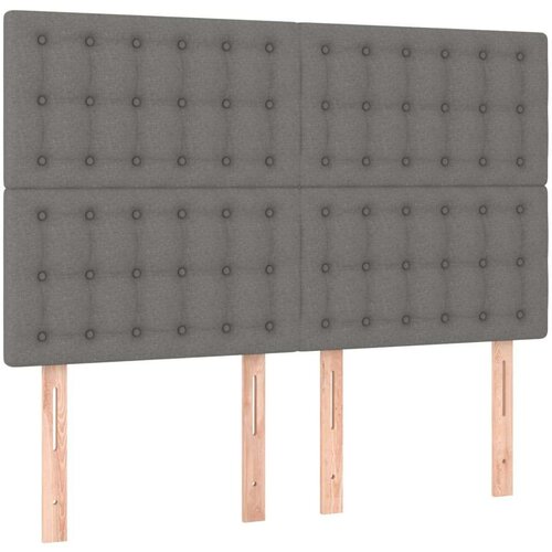  Uzglavlja 4 kom tamnosivi 72 x 5 x 78/88 cm od tkanine Slike