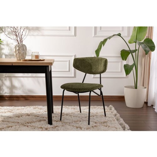 Hanah home stolica nancy - green, black greenblack chair set (2 pieces) Slike