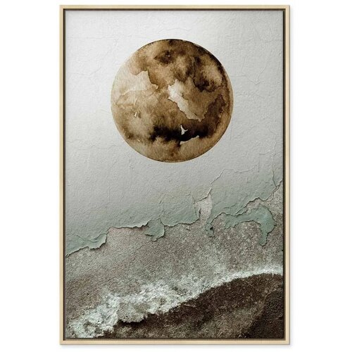  Slika - Green Tide (1 Part) Vertical 80x120 U prirodnom drvenom okviru Cene