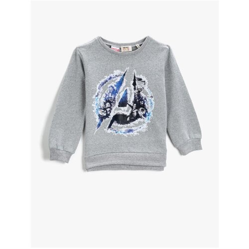 Koton Marvel Licensed Printed Sweatshirt Crew Neck Slike