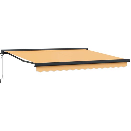 vidaXL Povlačivi tende Pijesak 500 &times; 300 cm Tkanina i Metal - Pijesak 500 &times; 300 cm s antracitnim okvirom Cijene