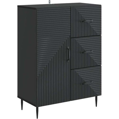  Kreveta s ladicama Crna 66 x 34 5 x 89 5 cm Konstruirano drvo - Crna Cene