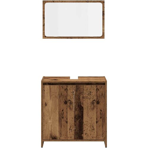 vidaXL 4-dijelni set kupaonskog namještaja od starog drveta Cijene