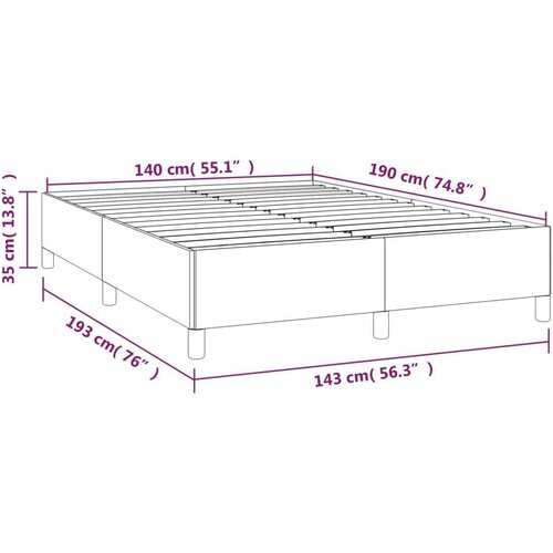 vidaXL Posteljni okvir roza 140x190 cm žamet Cene