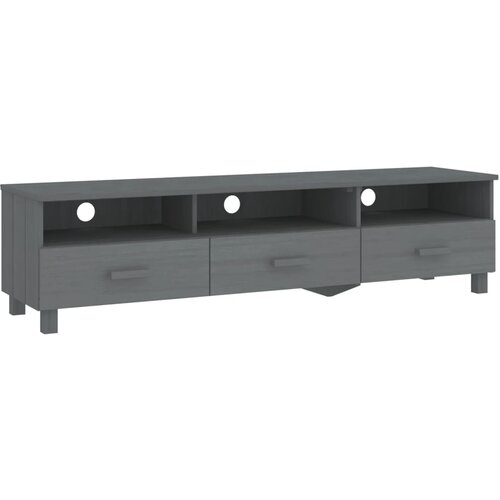Maison Chic TV omarica - TV stojalo - Televizijska omarica HAMAR temno siva 158x40x40 cm trdna borovina, (21701795) Cene