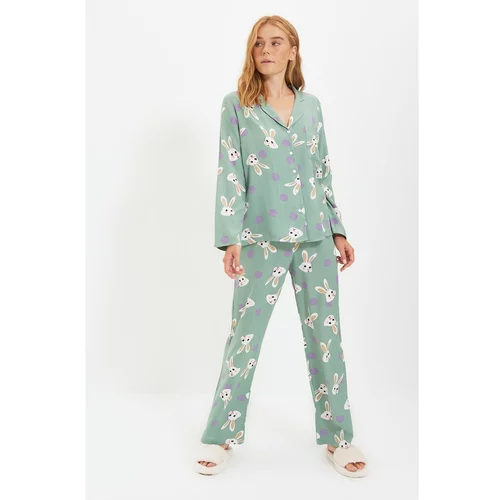 Trendyol Ženska pidžama komplet Rabbit patterned