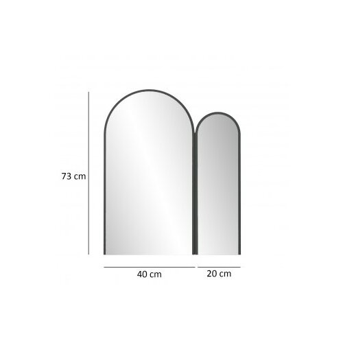 Hanah home dekorativno ogledalo classe mirror black Slike