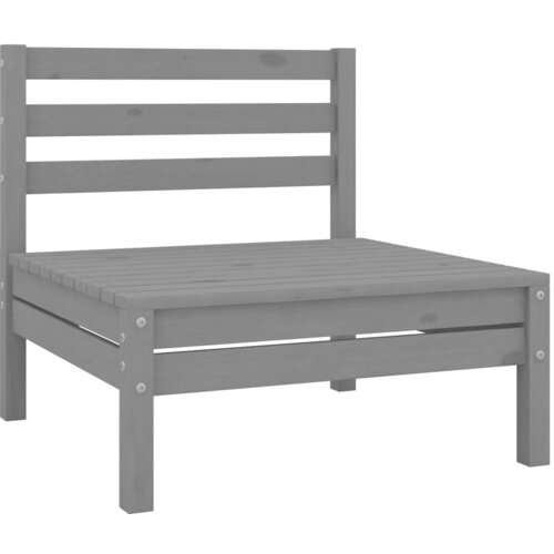 VidaXL Srednja vrtna sofa siva od masivne borovine Slike
