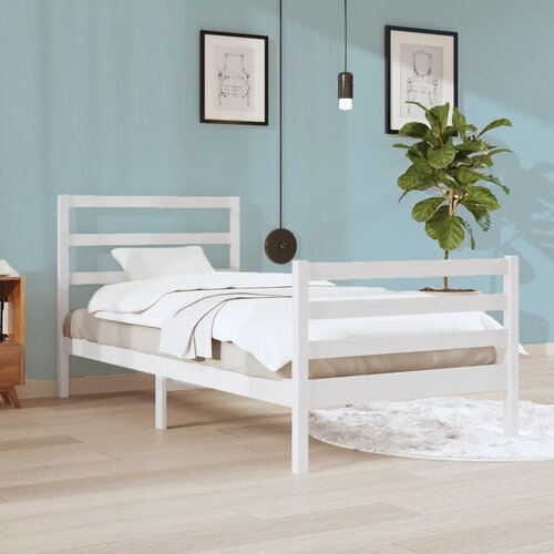 The Living Store Posteljni okvir bel iz borovine 90x200 cm - Posteljni Okvir, (21522997) Slike
