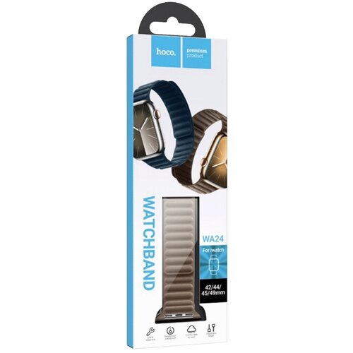 Hoco. Hoco Magnetni remen za iWatch, 42/44/45/49mm, brown - iWatch WA24 , Bronzani Slike
