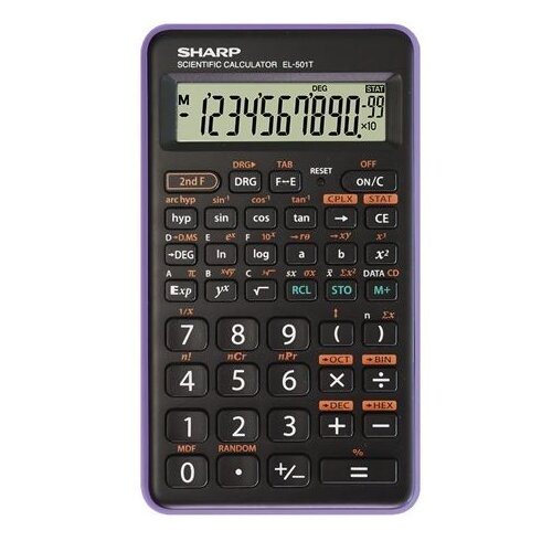 Sharp EL-501T kalkulator Džepni Znanstveni Crno, Ljubičasto Slike