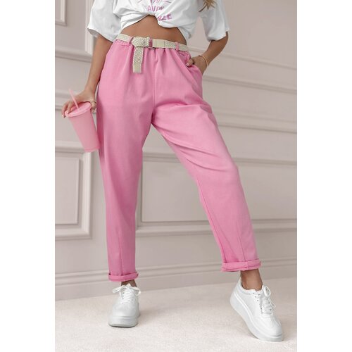 Beloved Lumie hlače s pasom roza Cene