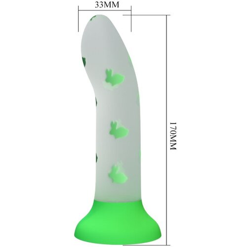 PRETTY LOVE FLIRTATION PRETTY LOVE - MAGICAL NIGHTFALL DILDO WITHOUT VIBRATION LUMINOUS GREEN Slike