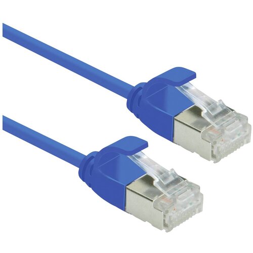 Roline u/ftp datacenter patch kabel Cat.6A (razred ea), lsoh, tanek, moder, 1,5 m 21153344 RJ45 omrežni kabel CAT6a u/ftp 1.5 m modra 1 kos, (20630798) Cene
