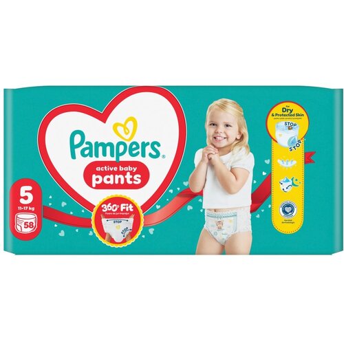 Pampers Active Baby pants Jumbo, veličina 5, 11-17kg, 58kom Slike
