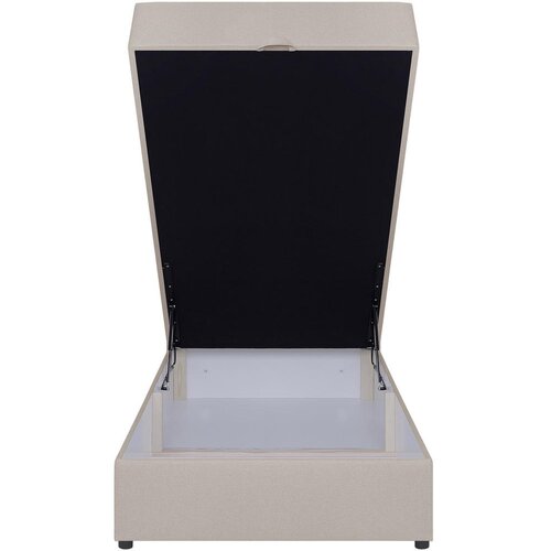 MID.YOU POSTELJA Z VZMETNICO 100 cm x 200 cm , tekstil, leseni material bež Slike
