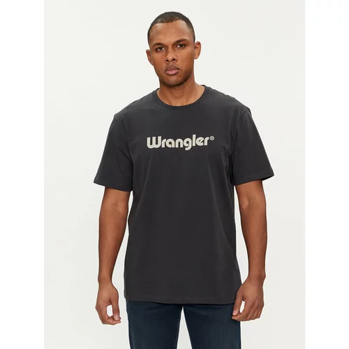 Wrangler Majica Logo 112350526 Črna Regular Fit
