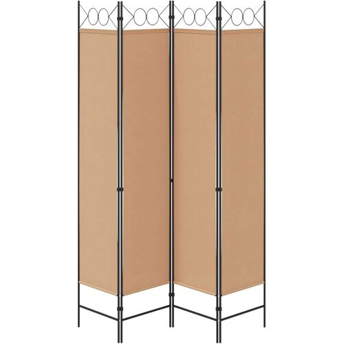  4-panelni pregradni zid Bež 160 x 200 cm Tkanina - Bež 160 x 200 cm Slike
