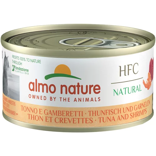 Almo Nature Ekonomično pakiranje HFC Natural 24 x 70 g - Tuna i kozice