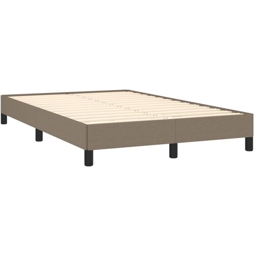  Krevet s oprugama i madracem smeđesivi 120 x 190 cm od tkanine Slike
