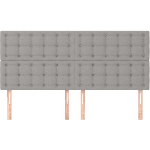  Uzglavlje 4 kom svjetlosivi 90x5x78/88 cm od tkanine Slike