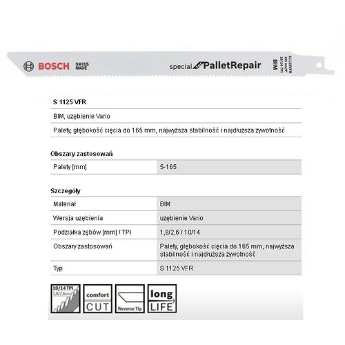 Bosch Listovi sabljaste testere za palete S 1125 VFR Special for Pallet Repair 2608658036 Cene