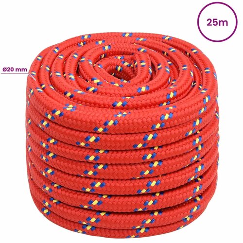  Vi&amp;scaron;enamjensko pomoćno uže 20 mm 25 m Crvena PP - Crvena 20 mm 25 m Slike
