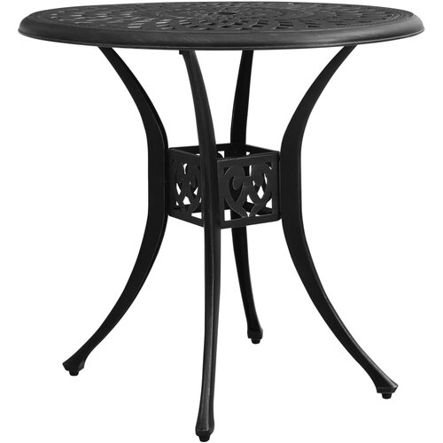 vidaXL vrtna miza črna 78x78x72 cm liti aluminij Cene