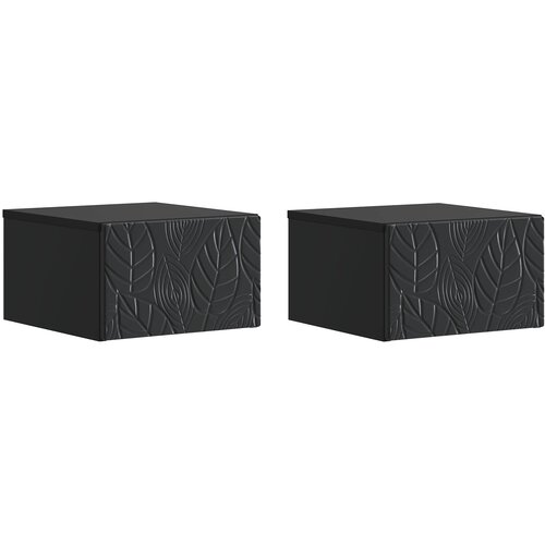 vidaXL Stenska stranska miza 2 pcs Črna 34,5 x 33 x 20 cm, (5000247440) Cene