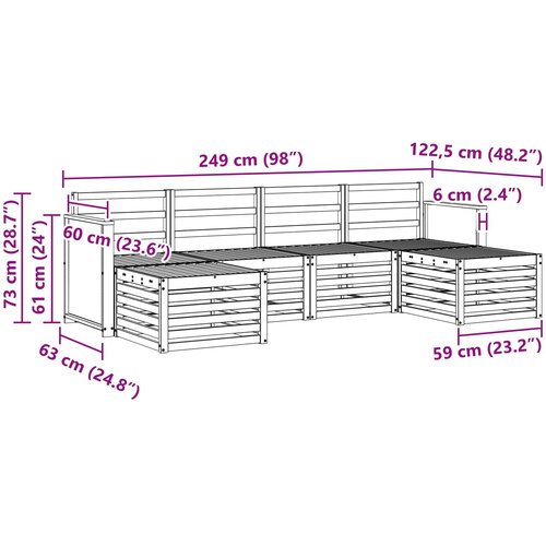  Set vanjskih sofa 5 kom. Slike