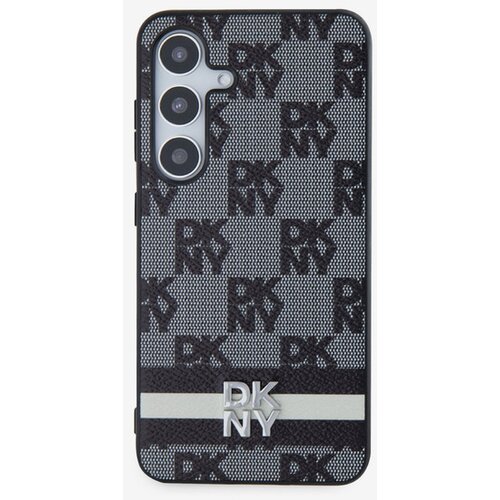 Dkny PU Leather Checkered Pattern and Stripe Samsung Galaxy S24+ Black Ovitek za telefon Vijolična Slike