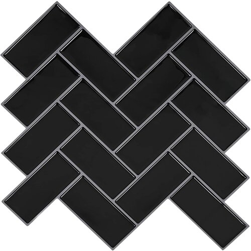  Pločica riblja kost 10 pcs Crna 30 x 30 cm Poliuretan i PET Cijene