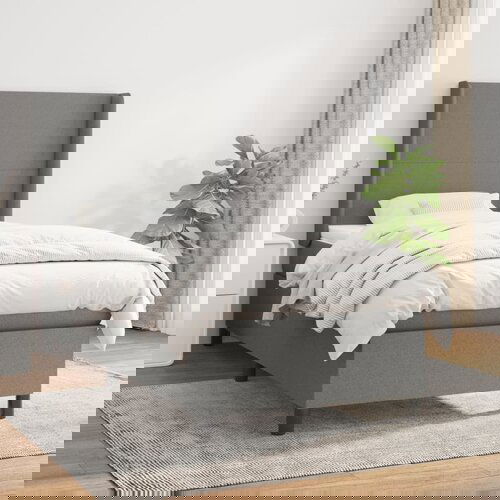 The Living Store Box spring postelja z vzmetnico temno siva 90x200 cm blago - Box Spring Postelja, (21503827) Slike