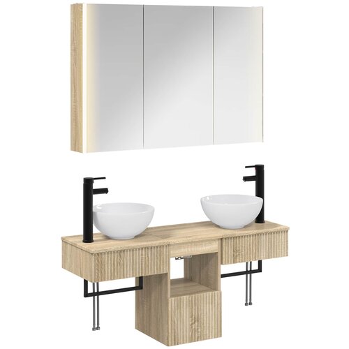  Set ormarića za kupaonicu 4 pcs Hrast sonoma Cene