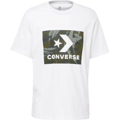 Converse Majica svetlo siva / temno siva / oliva / off-bela