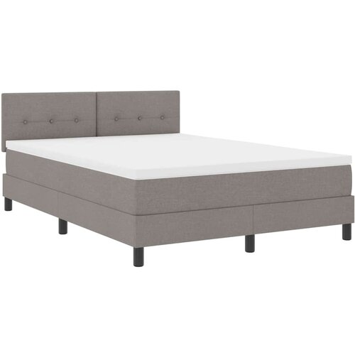 vidaXL Postelja z vzmetnico z vzmetnico z LED Taupe 160 x 200 cm blago, (5000141904) Cene