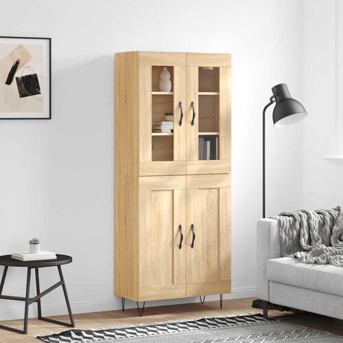 Visoka komoda hrasta sonome 69,5x34x180cm od konstruiranog drva Cijene
