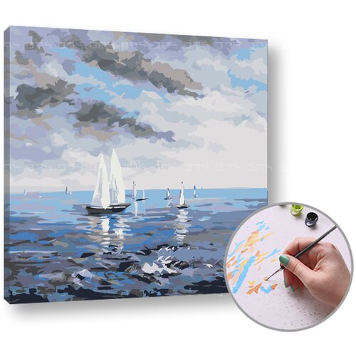  Slikanje po brojevima NEMIRNO MORE - Level Starter 50x50 cm | bez okvira Cijene